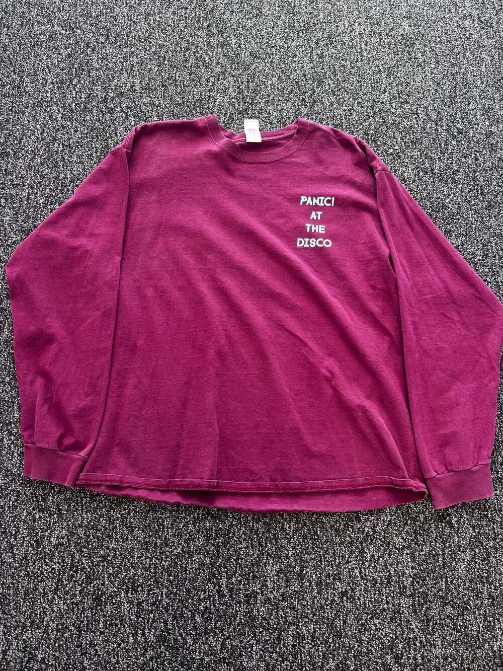 Panic! At The Disco Maroon Lightning Bolt Box Logo Long Sleeve Shirt XL